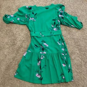 green springy dress size 2